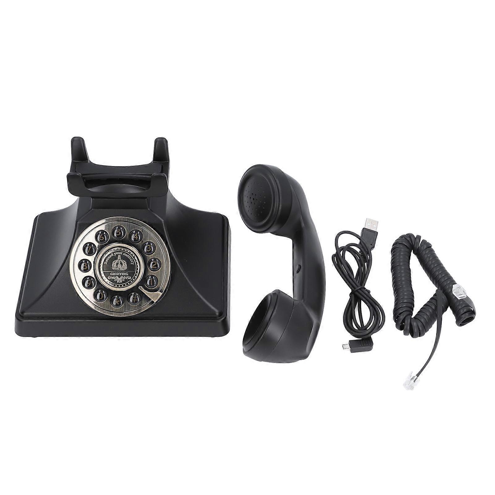 Vintage Style Guest Book Phone with Voice Message Recorder, 8GB Built-in, 256GB Support