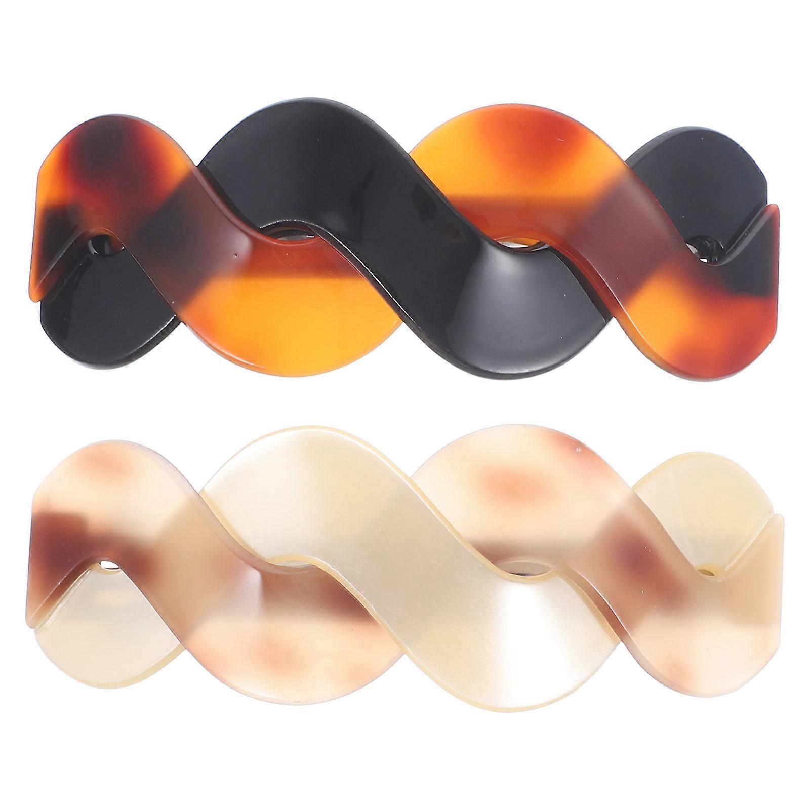 Porte-queue de cheval Pince à cheveux Ressort Barrettes Pinces à cheveux Utilisation quotidienne 2Pcs