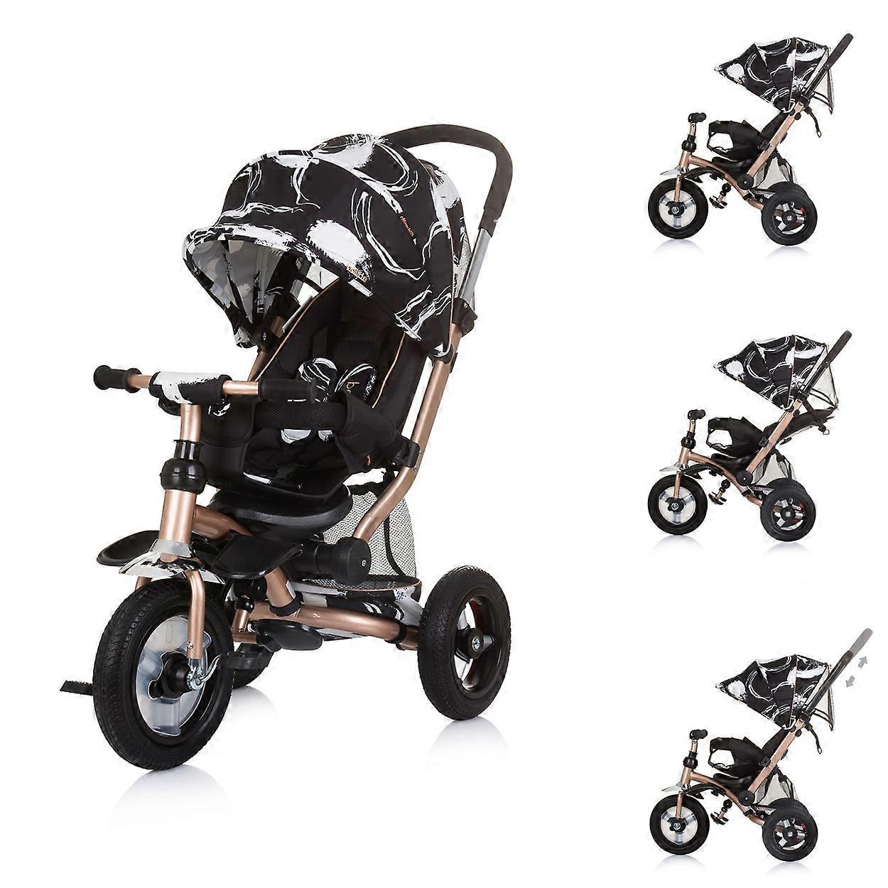 Chipolino Trehjuling Bolide – 2-i-1 Trehjuling med Recumbent-funktion, Pneumatic Däck, Tak