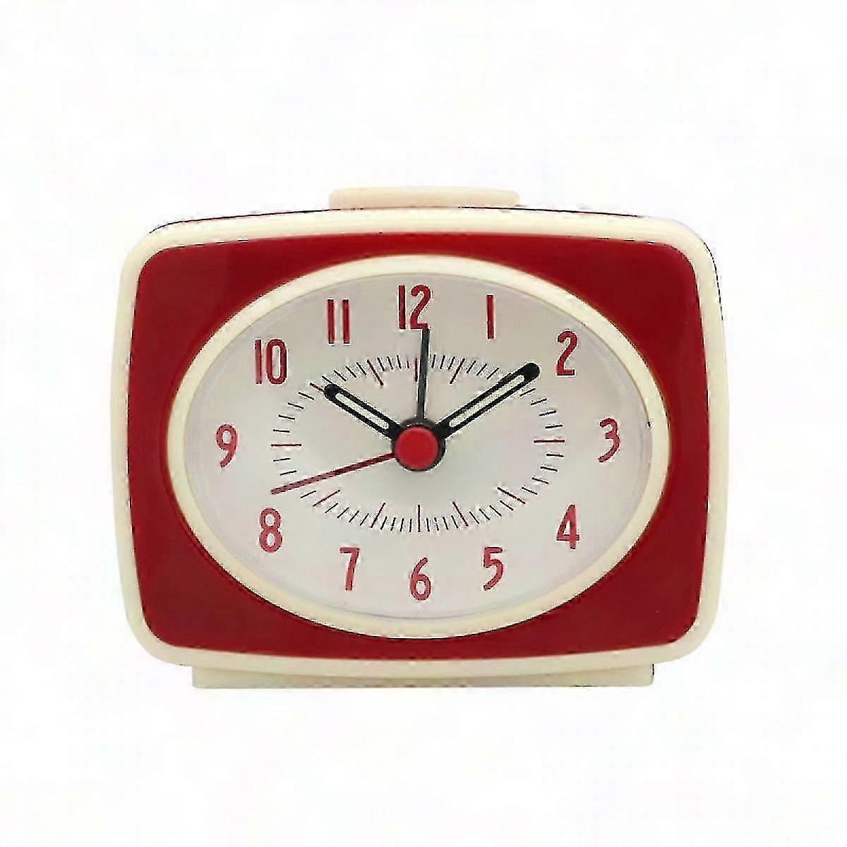 Despertador Silencioso Vintage, Vermelho, 3 Polegadas