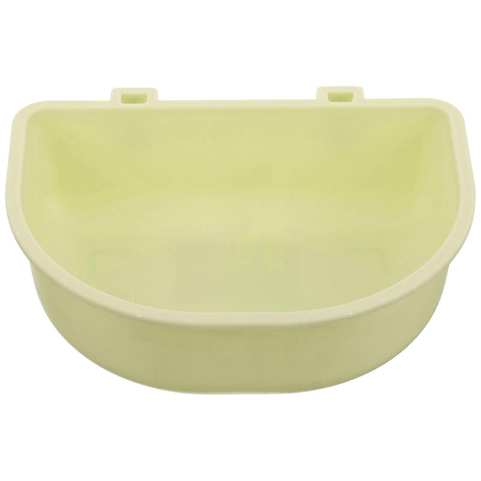 Hanging Plastic Pet Bowl for Cats and Dogs, Detachable Design, Easy Cleaning, Green Color for Style and Convenience