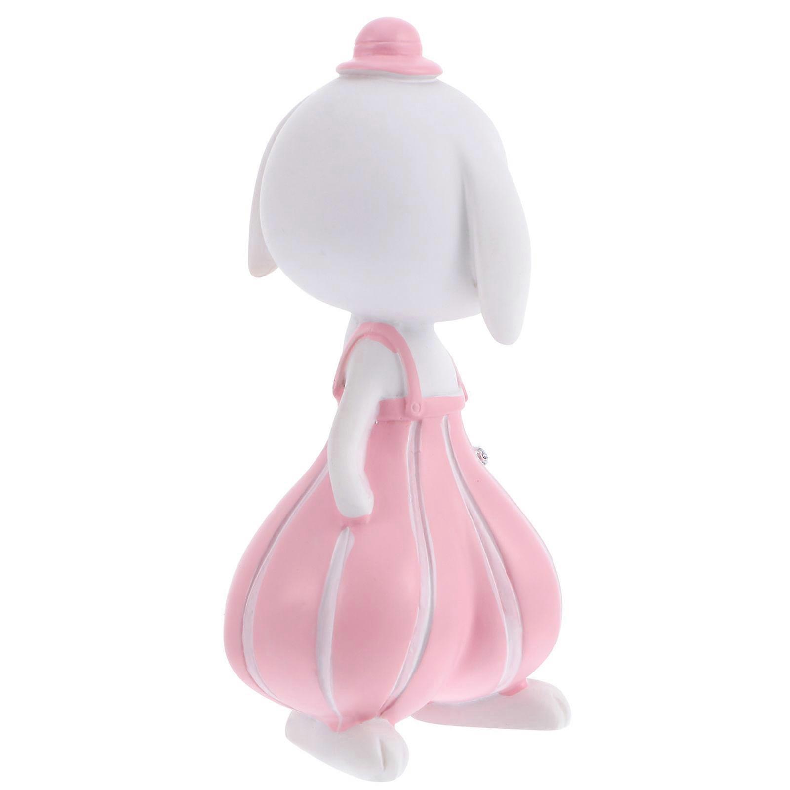 1 Pc Bunny Shaped Cake Decoration Lovely Automobile Adornment Easter Craft Pink