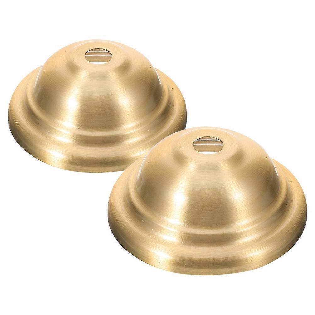 2pcs Pure Chandelier Ceiling Canopy Cover Plate with Large Mounting Base Vintage Hat Design Lamp Topper for Pendant Lights Durable Metal Fixture