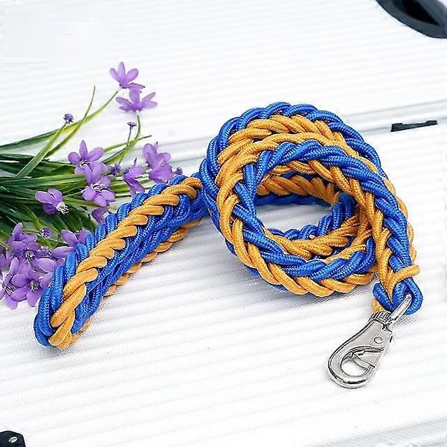 Braided Dog Harness 8-Strand Nylon Large Dog Pet Training Running Safety Solid Leash Ropes