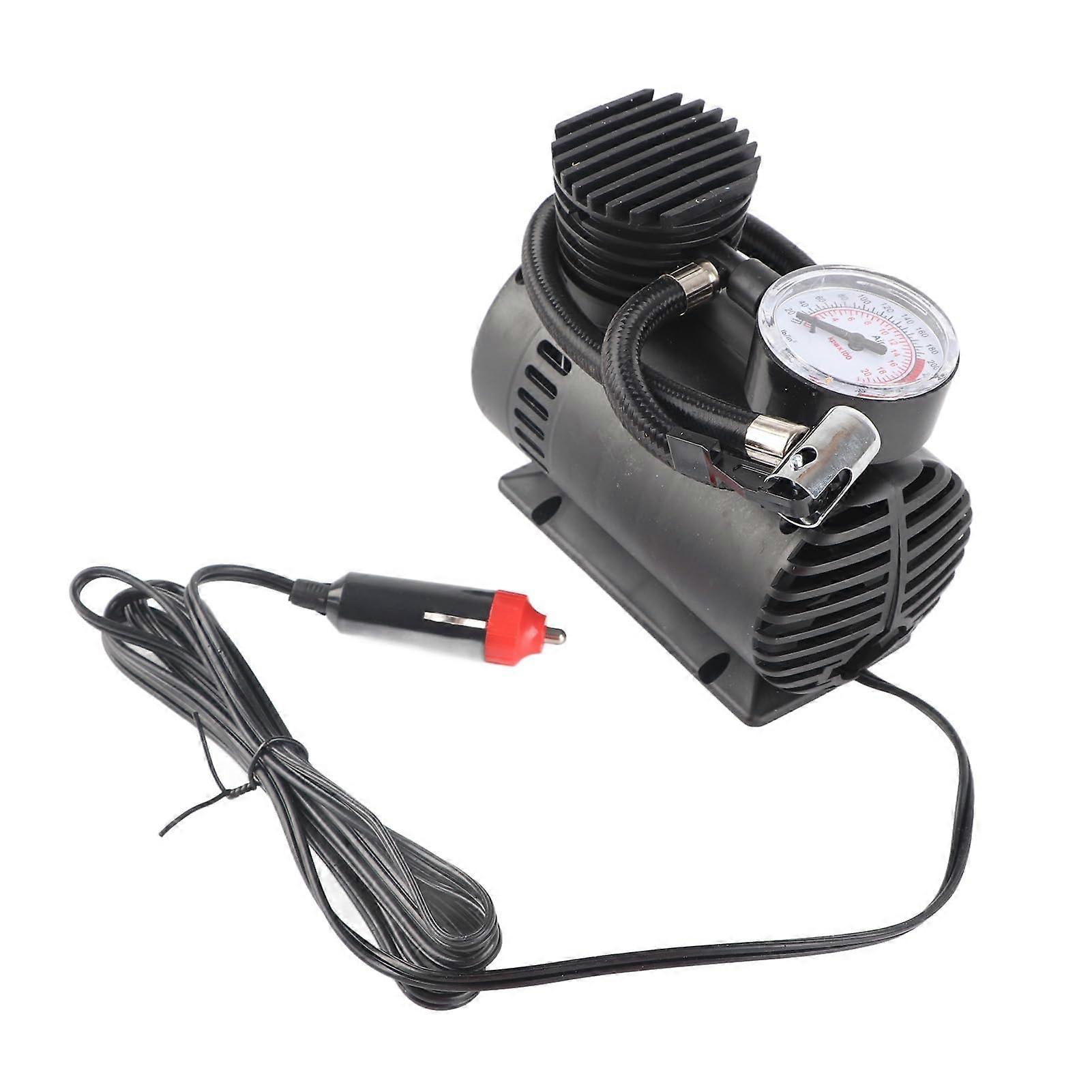 12V Auto Luftpumpe Mini Tragbare Reifenpumpe für Motorrad und Boot, Dial Design, Langlebige 3D Wärmeableitung