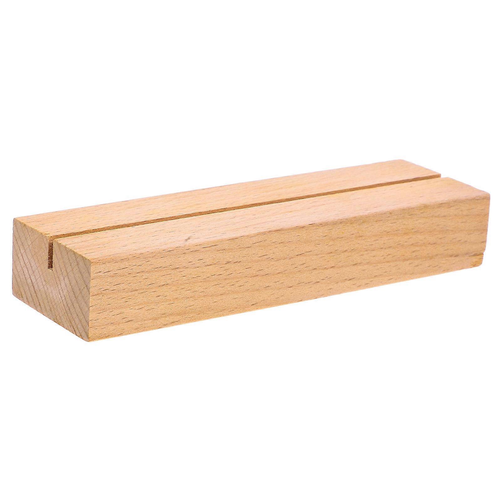Picture Holder Stand Wooden Card Display Supporting Cards Rectangular Shape Rustic Style 1Pack