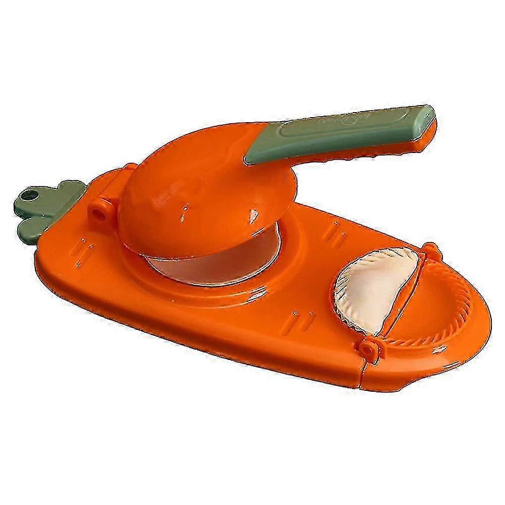 2 In 1 Multifunction Dumpling Mold Set, Dumpling Skin Tool, Manual Empanadas Press Maker Orange-red