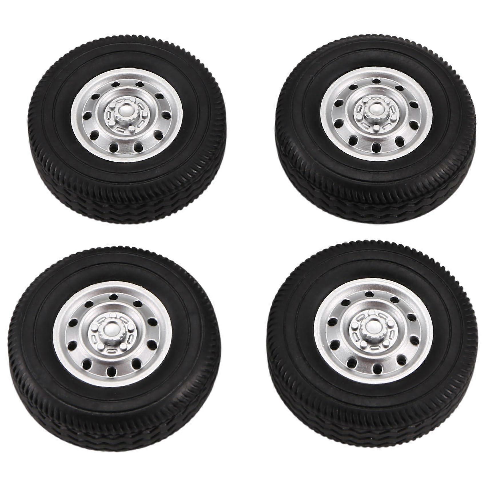 4 Pieces Rubber Tires for D12 Mini 1/16 RC Drift Truck Car Parts Accessories, High Performance Tires, Black, Compatible with D12 Model
