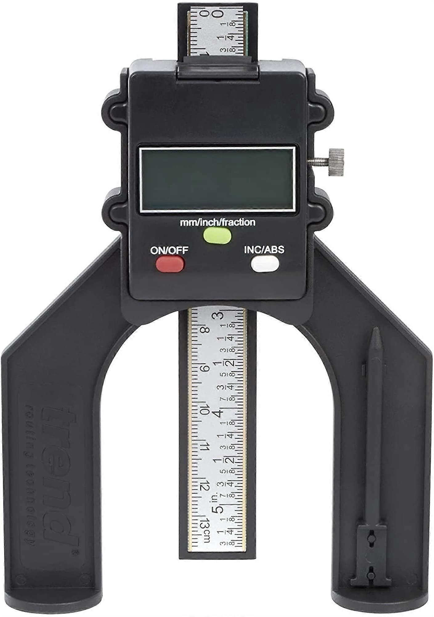 Precision Digital Display Depth Gauge 080mm DIY Woodworking Table Saw Depth Height Drilling Depth Measurement Caliper