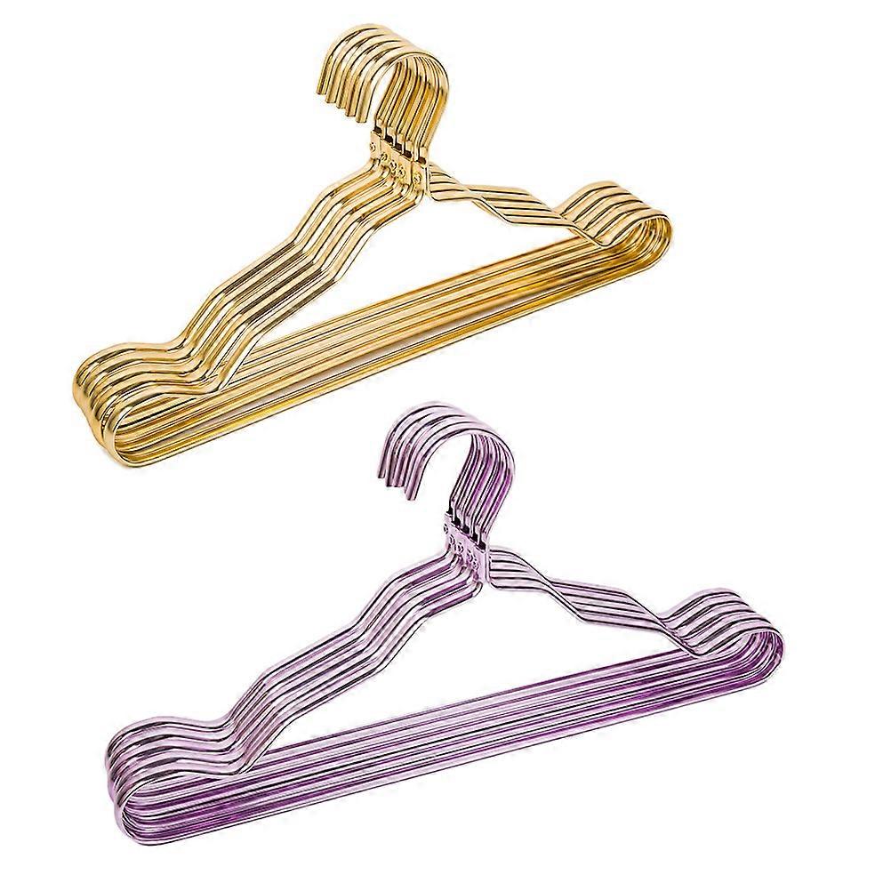 Aluminium Alloy Clothes Hangers with AntiSkid and Rustproof Design for Storage Use Multi 10 Pcs