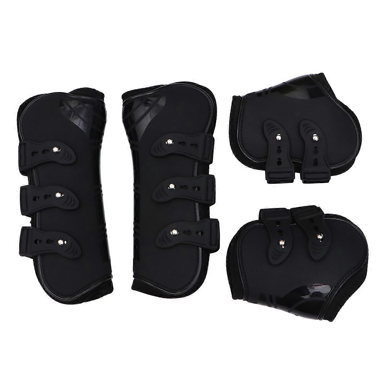 Rideudstyr Hestebensbind Benbeskyttelsesbind Sort 2Par