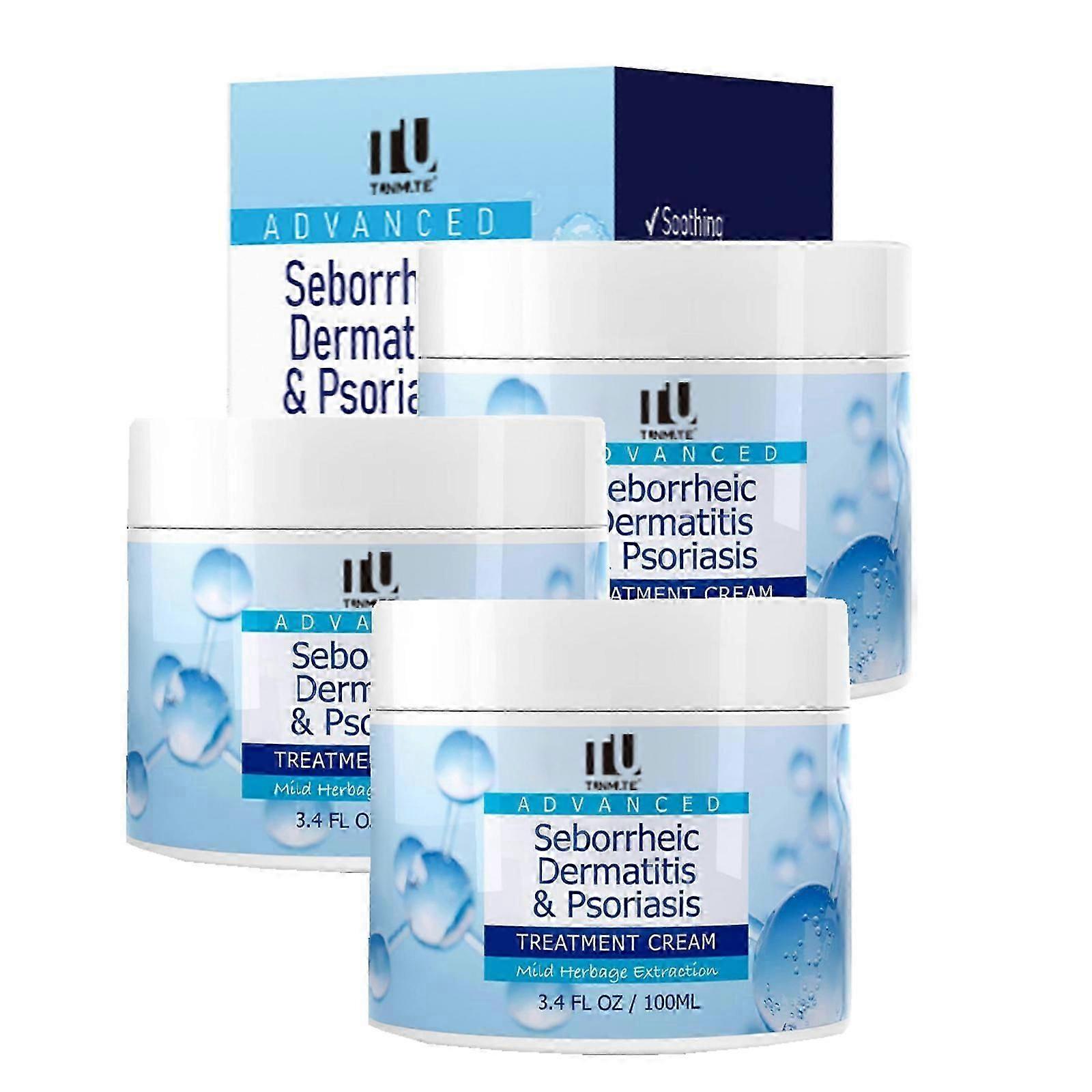 1-3X Seborrheic Dermatitis Cream, Scalp Treatment for Psoriasis & Folliculitis, Soothing Dry Itchy Scalp