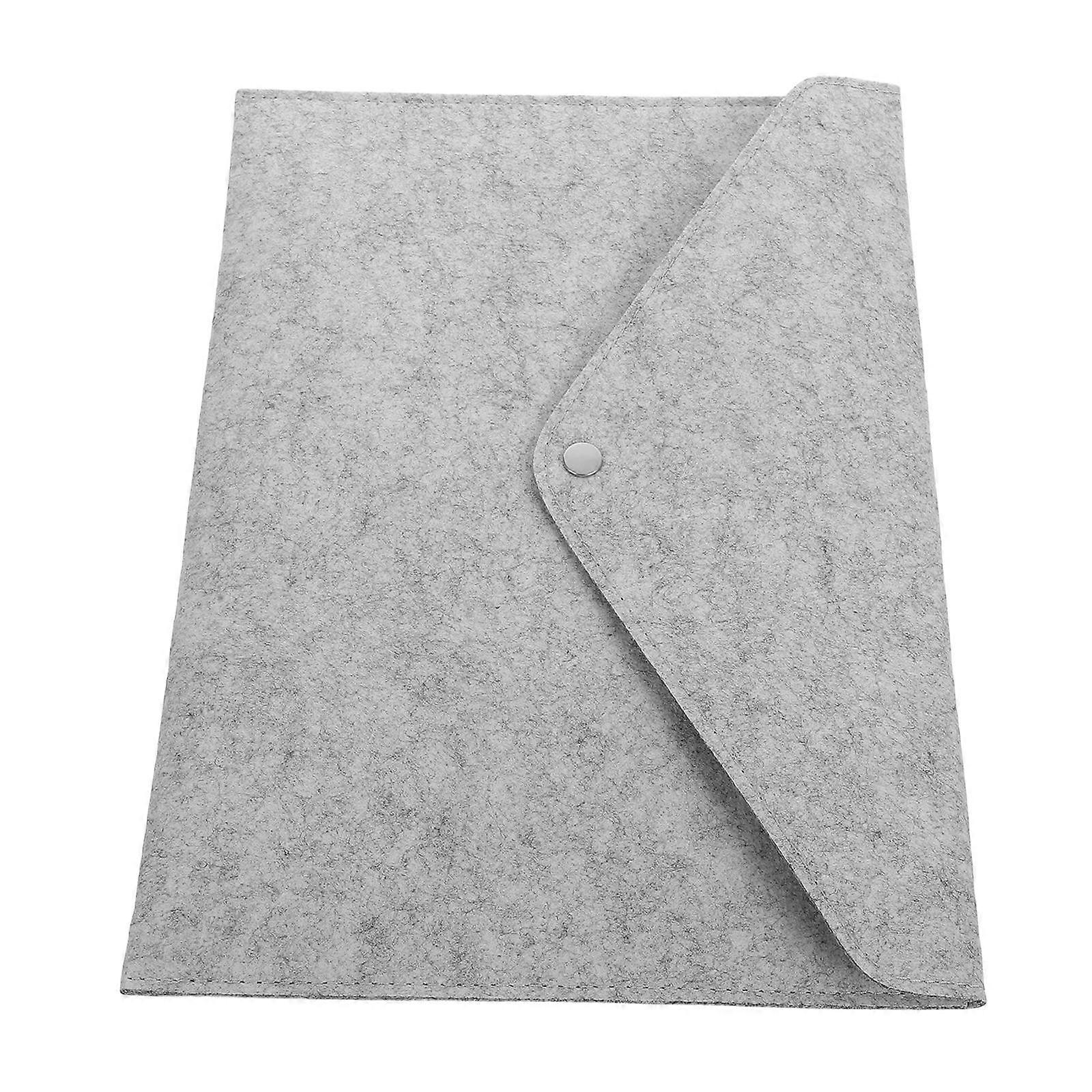 File Folder Document Storage Case Portable Paper Organizer Felt Stationery Organizer Light Grey 34.00X25.00X0.50CM Bump Protection 1Pack