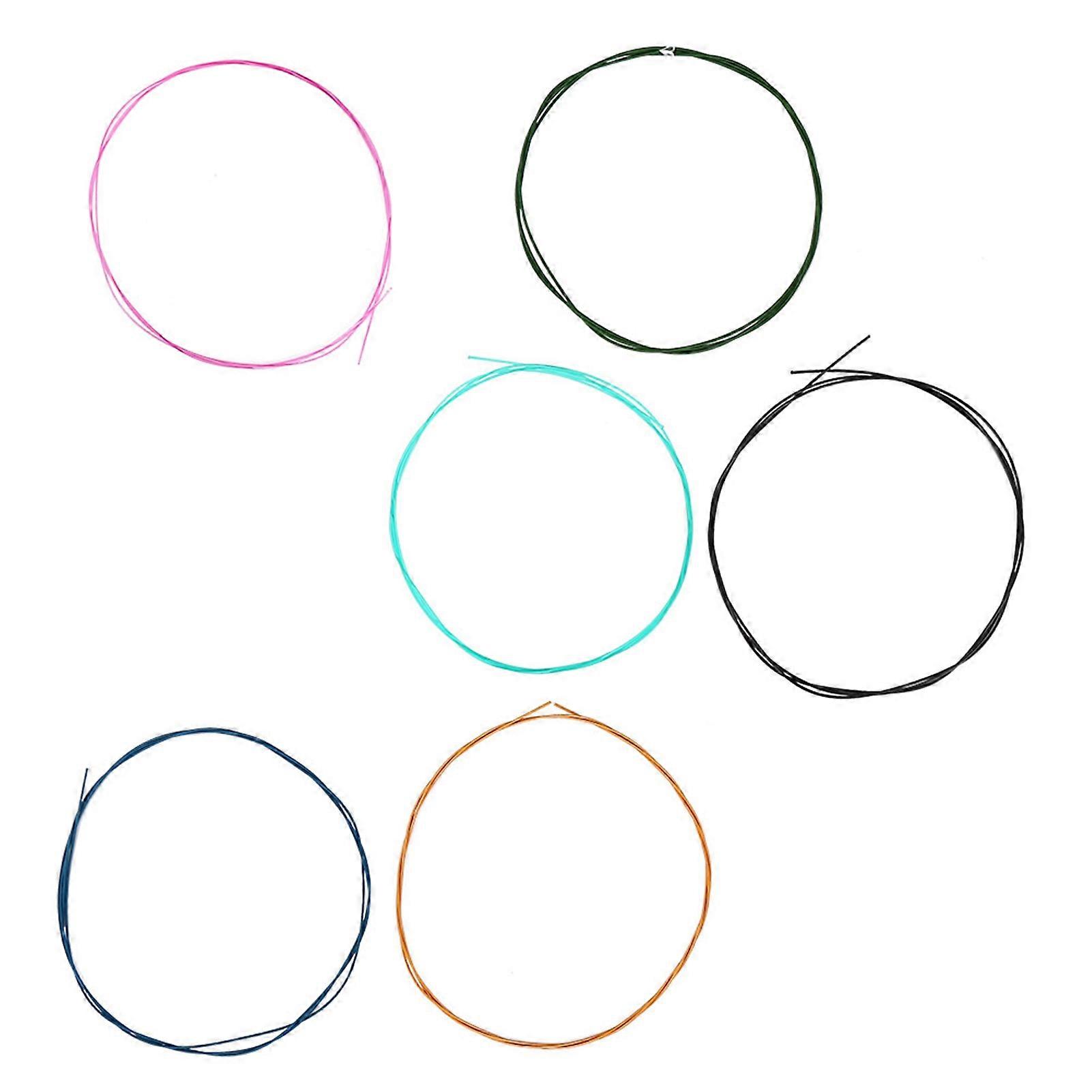 6Pcs/Set Colorful Normal Tension Alloy Nylon String for Classical Guitar