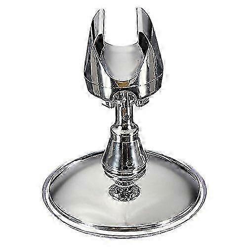 Adjustable Shower Head Chrome Plated Bracket Bathroom Suction Rack (silver) (1pcs)