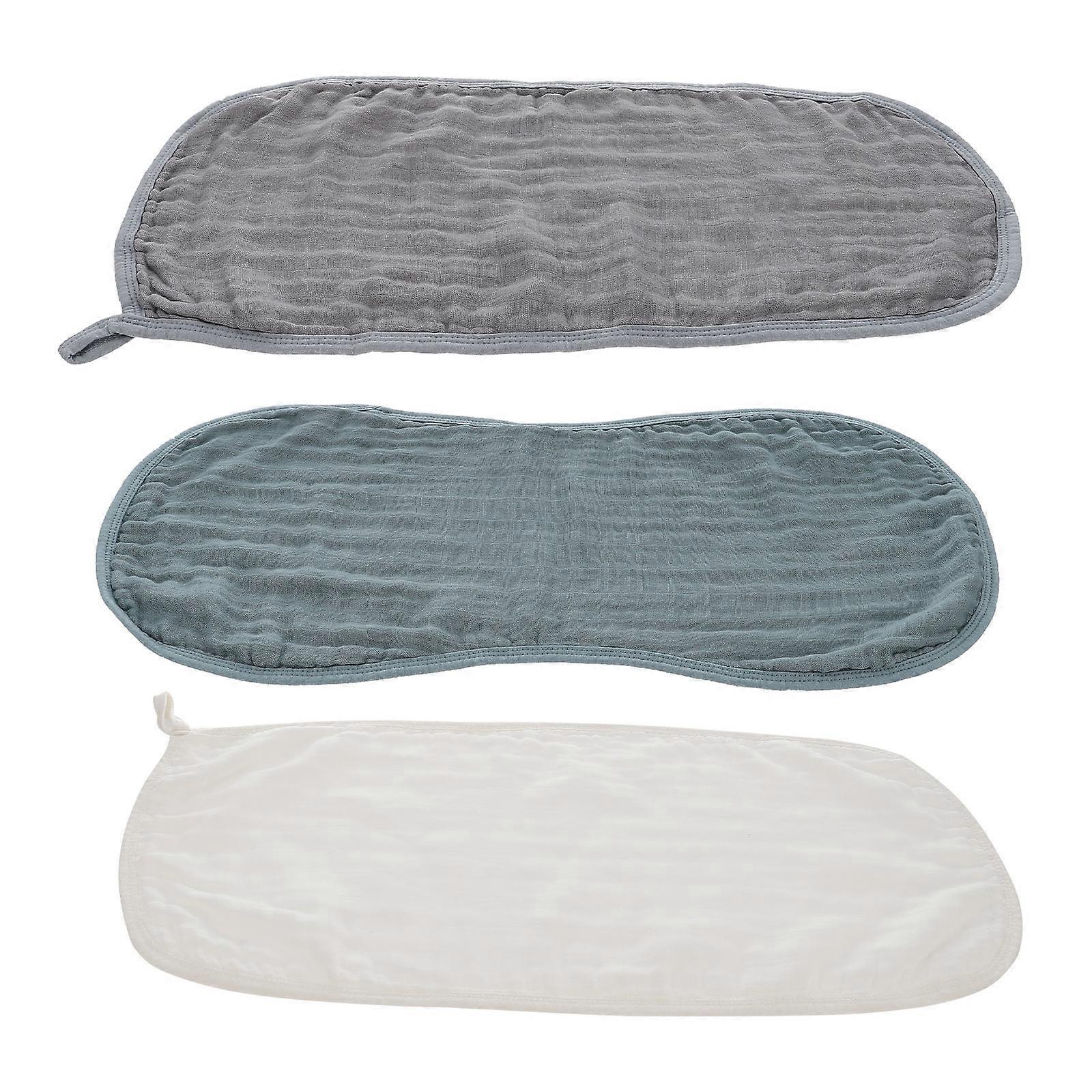 Infant Burp Cloths 3Pcs Assorted Color Bamboo Fiber Towels For Daily Use Easy To Clean Designed For Comfortable Skin Care