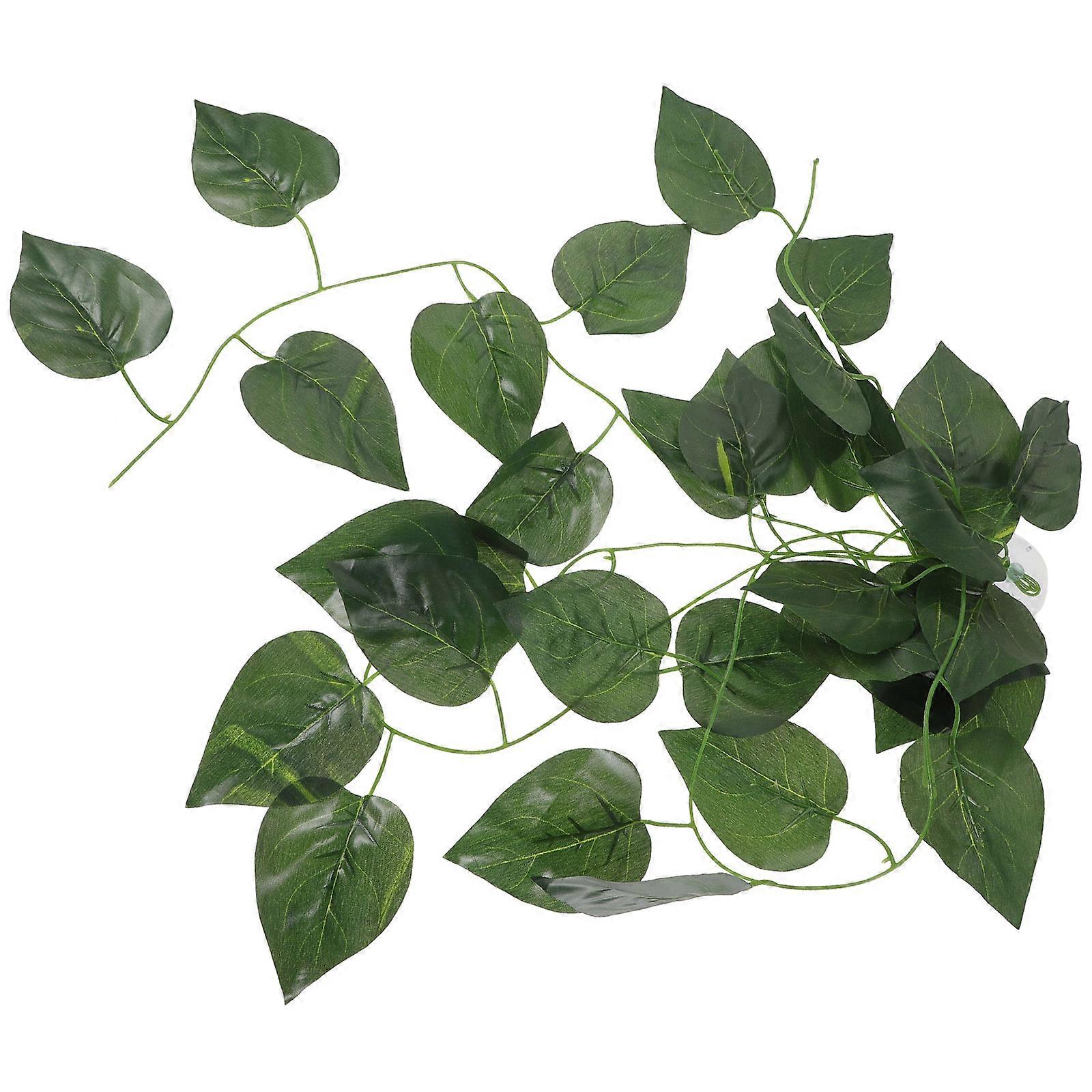 Lifelike Artificial Climbing Plants for Reptile Tanks – Durable Decor for Turtle, Fish, and Reptile Habitats – Easy to Install