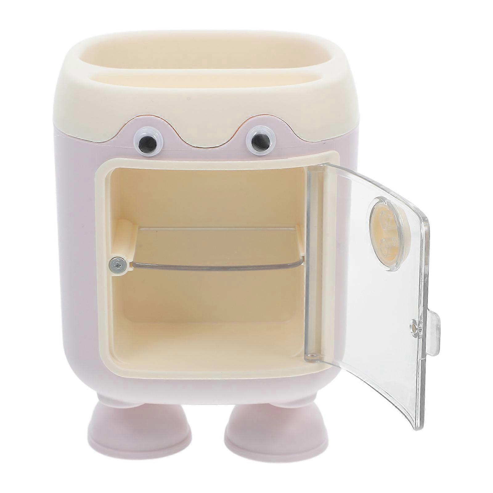 لطيف حامل الكرتون متعدد الوظائف مكتب منظم للاستخدام المنزلي مادة PP الوردي 4x4 بوصة