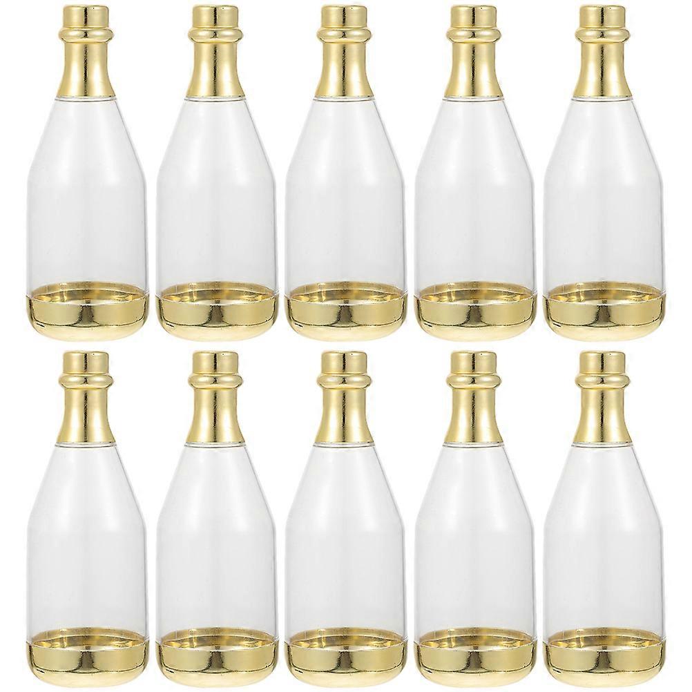 Golden Bottle Shaped Candy Container for Packaging Perfect for Weddings Birthdays and Parties 30pcs