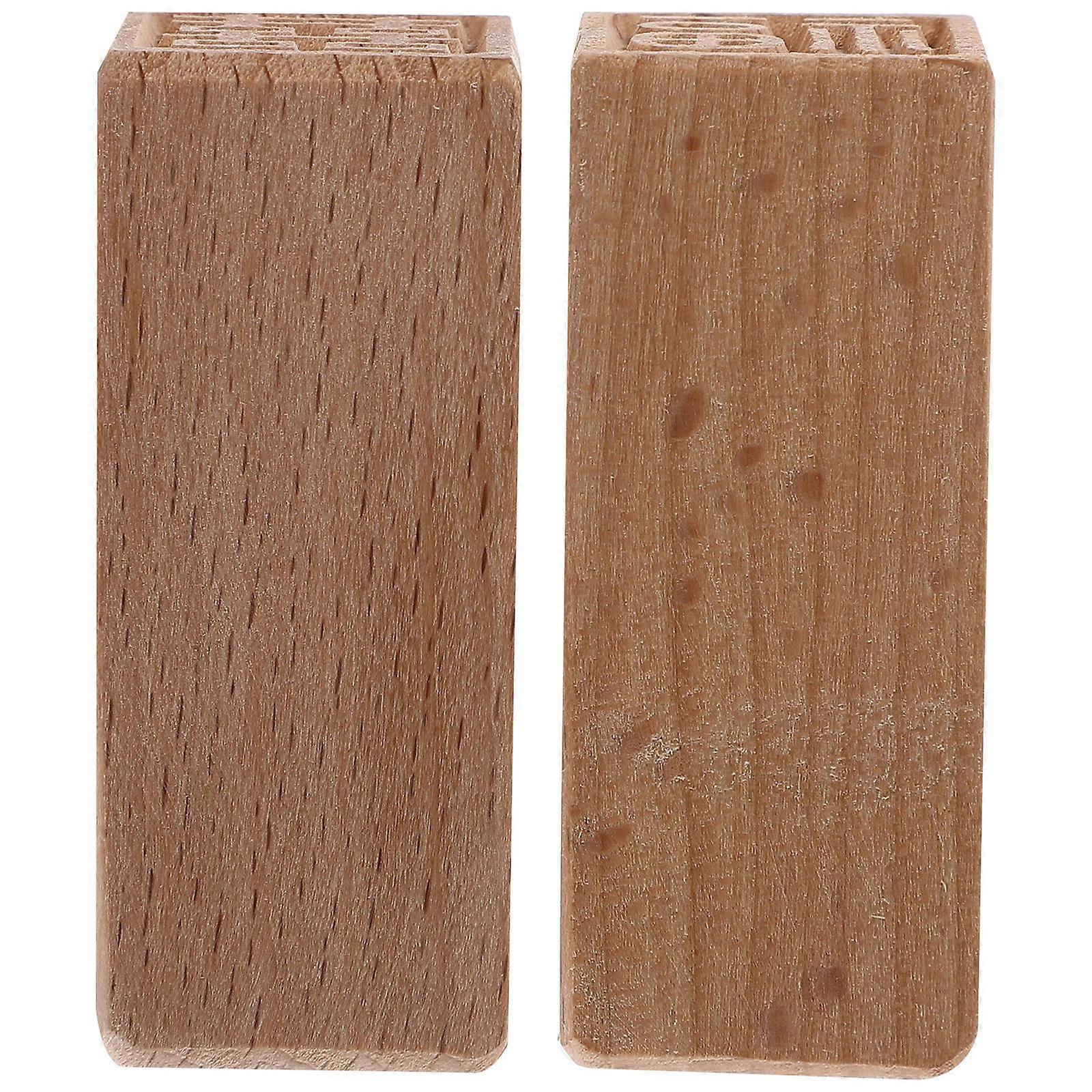 Wooden Baking Molds 2pcs Set Durable Dessert Stampers for Mooncake, Pastry & Dim Sum, Safe & Smooth Surface for DIY Baking & Gifting