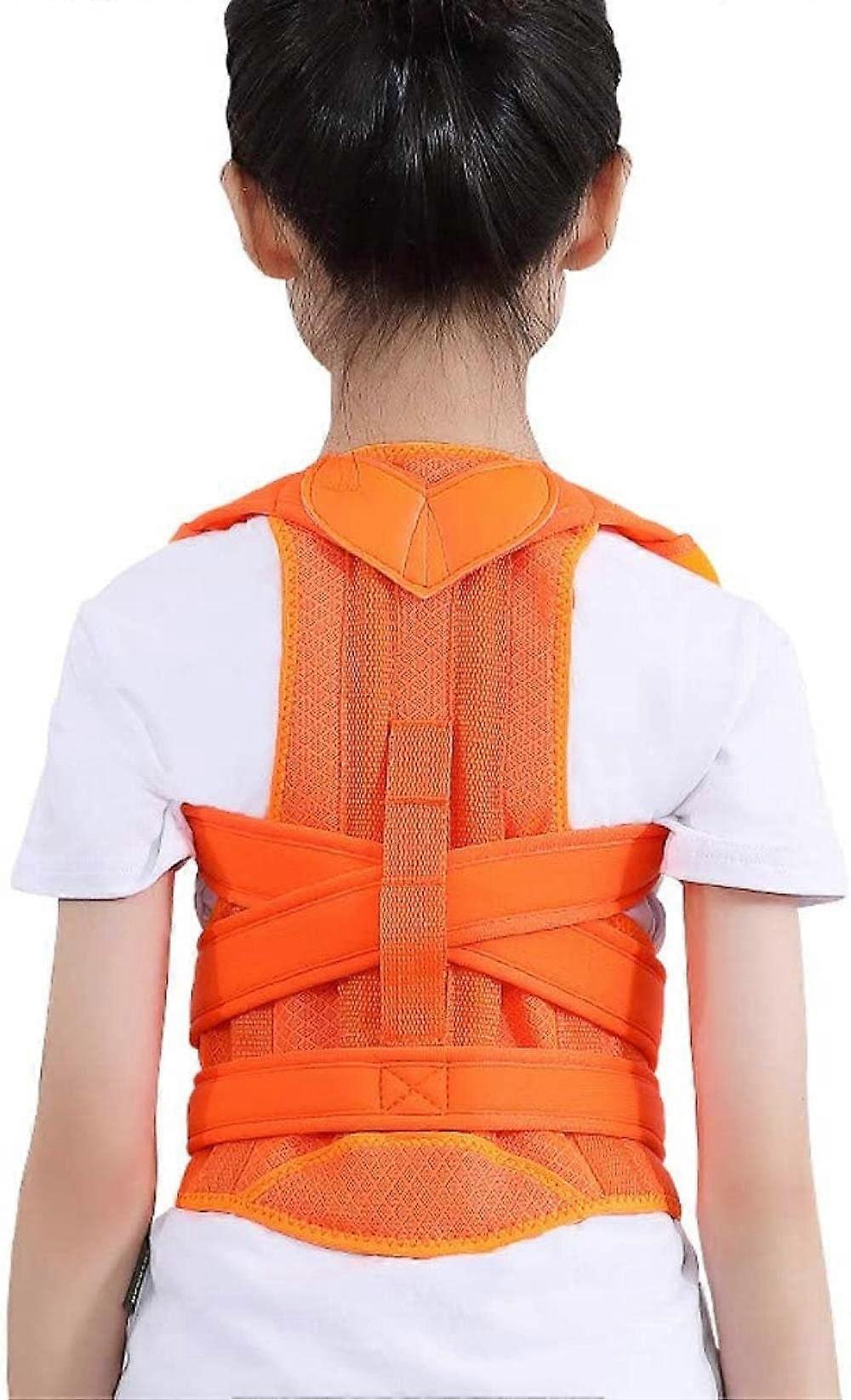 Adjustable Posture Corrector for Back and Shoulder Straightening – Orange, Small