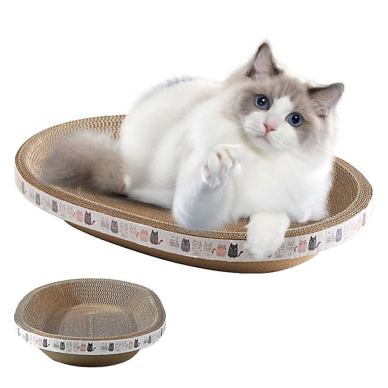 Oval Cat Scratcher, Oval Cat Scratching Boards Bowl Nest, Cat Scratching Board