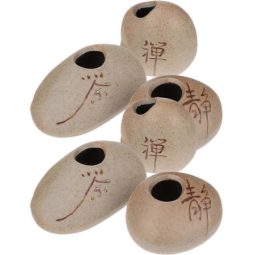 6pcs Mini Ceramic Flower Vase for Home Decor Simple Design Multi Color
