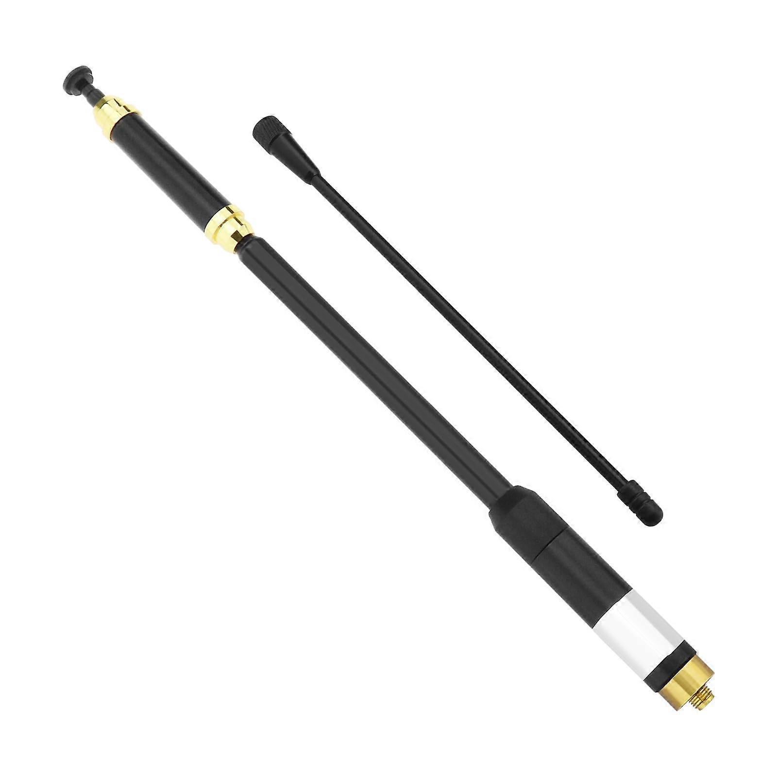 SMA Female Retractable Antenna AL800 Dual Band VHF/UHF 144/430MHz Compatible with Baofeng and Quansheng Walkie Talkies