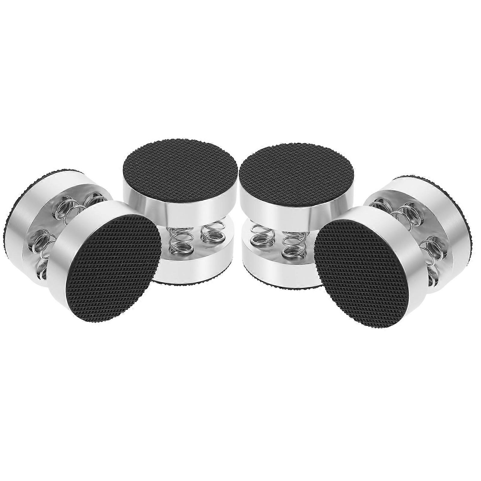 Shockproof Speaker Bracket 4Pcs For Home Use Audio Enthusiasts Silver Round Pads Durable