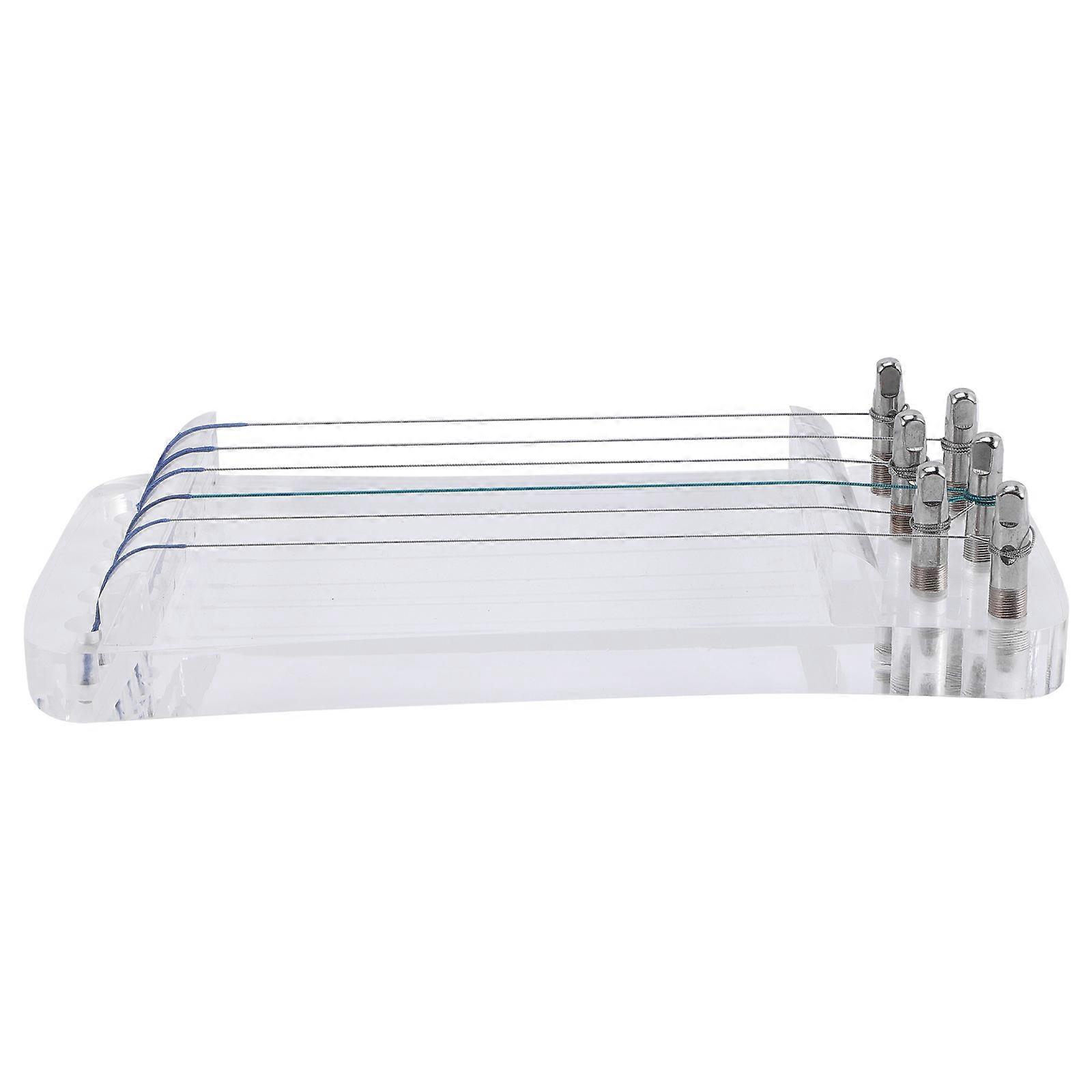 Chinese Guzheng Practice Tool Mini Guzheng Shape Practice 21x9.5cm Acrylic Traditional Style String Practice 1Pcs