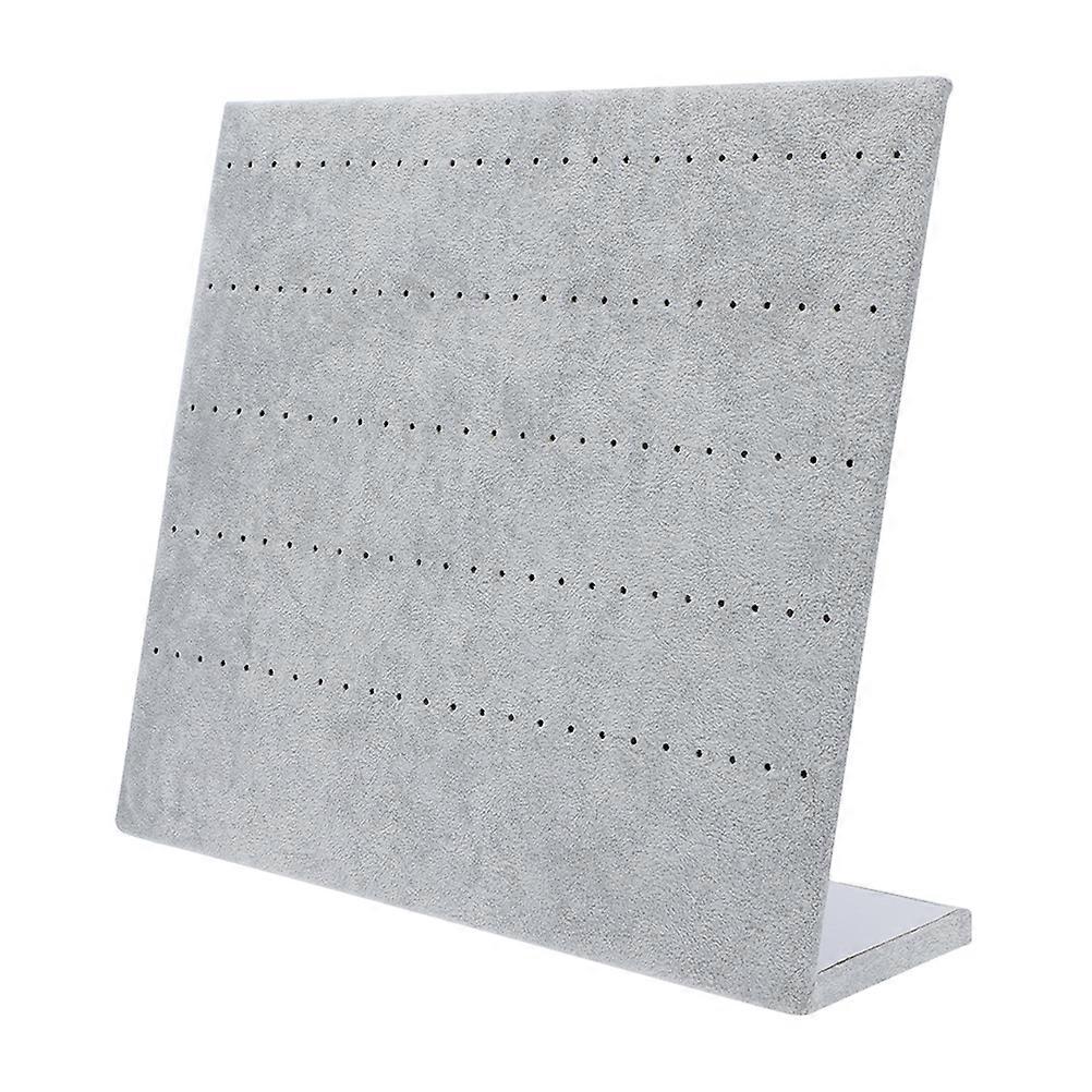 Light Grey Earring Holder Organizer Made of Composite Material for Easy Display and Use Fits Most Desks 7.5 Inches
