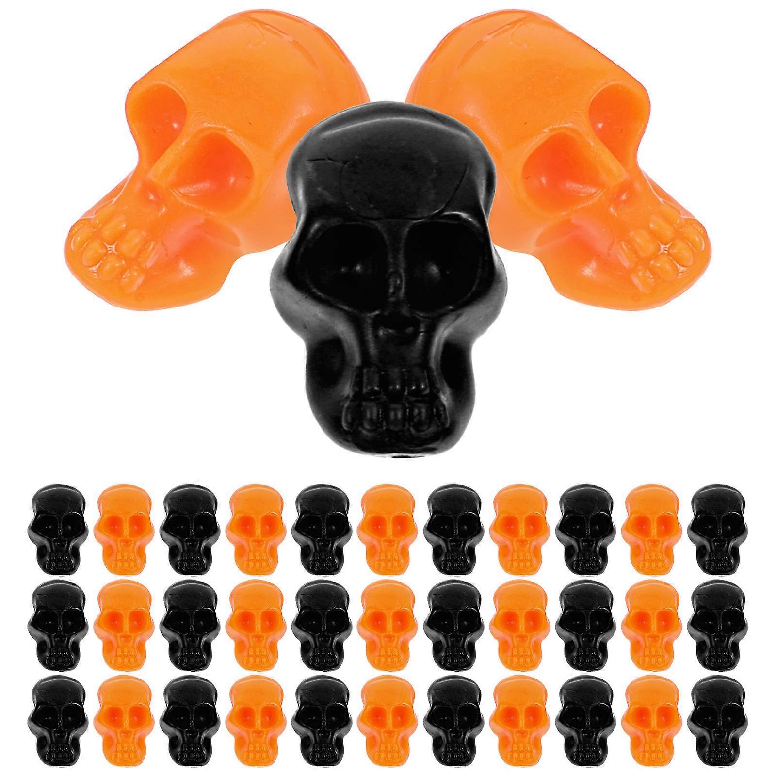 Decorative Mini Plastic Skull Props For Parties And Festivals Eyecatching Design 100Pcs