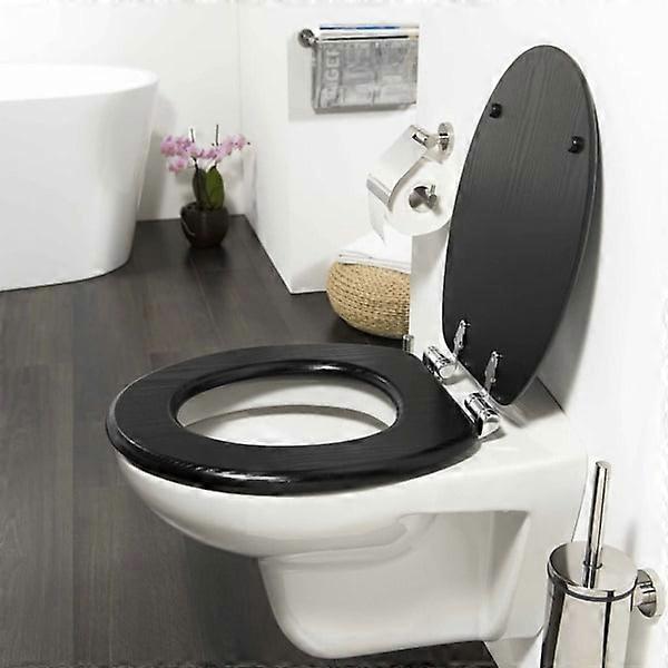 Tiger WC-Sitz mit Soft Close Blackwash MDF schwarz 252030746 schwarz
