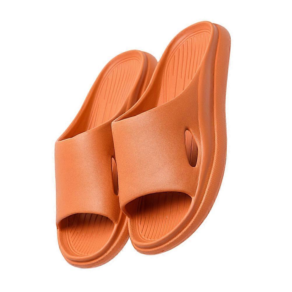 Orange Comfortable Bathroom Slippers Made of EVA for Home Use 1 Pair
