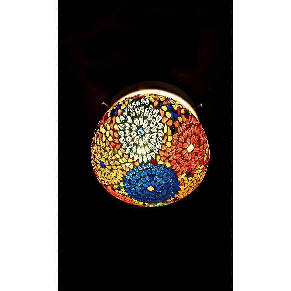 Multicloured Handcrafted Glass Mosaic Ceiling Light- Home Decor
