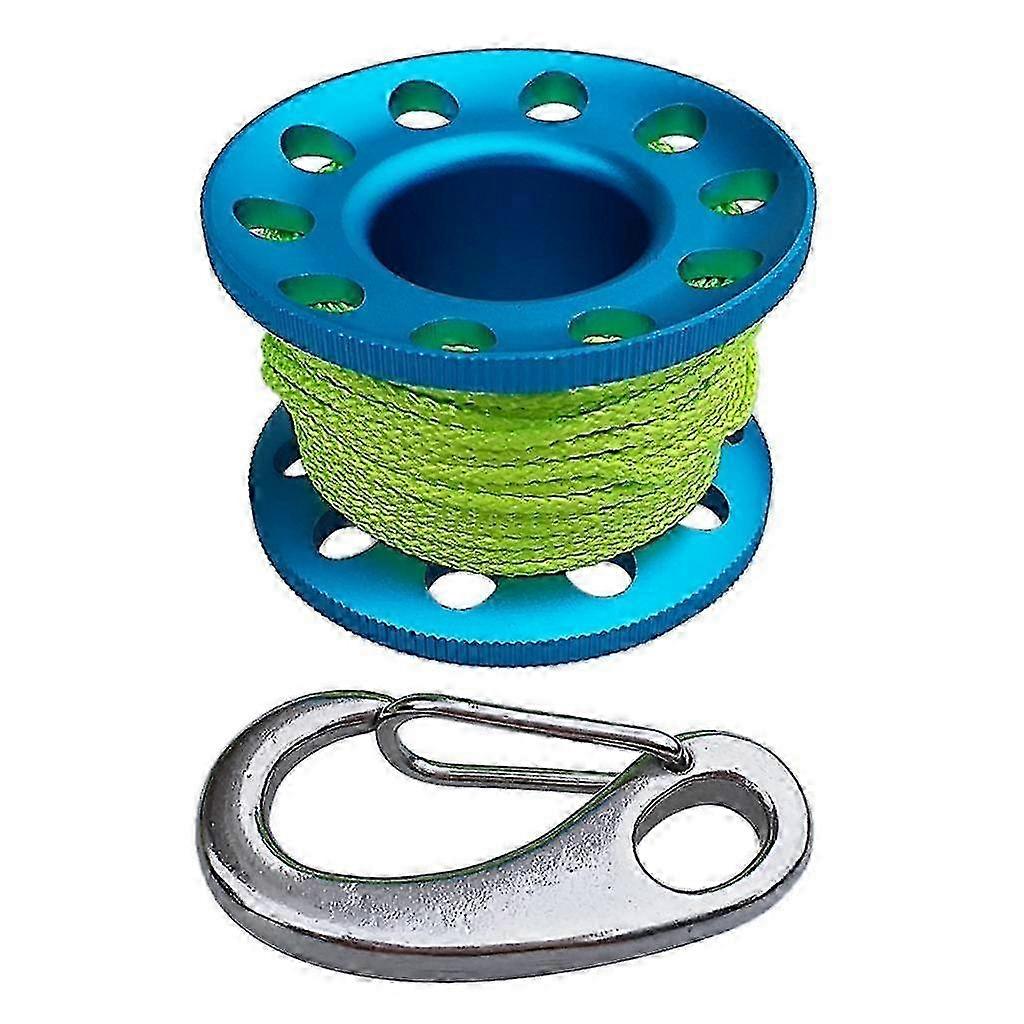 Diving Finger Reel Alloy Spool Equipped with Bolt Snap and 10-meter Fiber Line Edition 0801