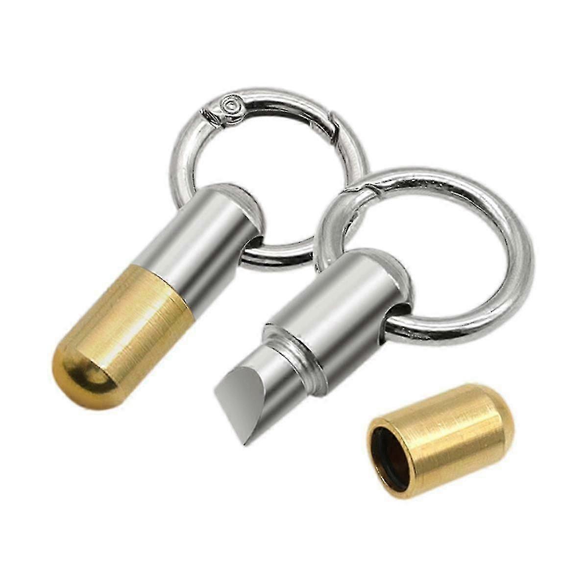 Portable Stainless Steel Cutting Tool Multi-Function Mini Tool Key Ring Pendant Tool Tiny Cutting Tool 2PC
