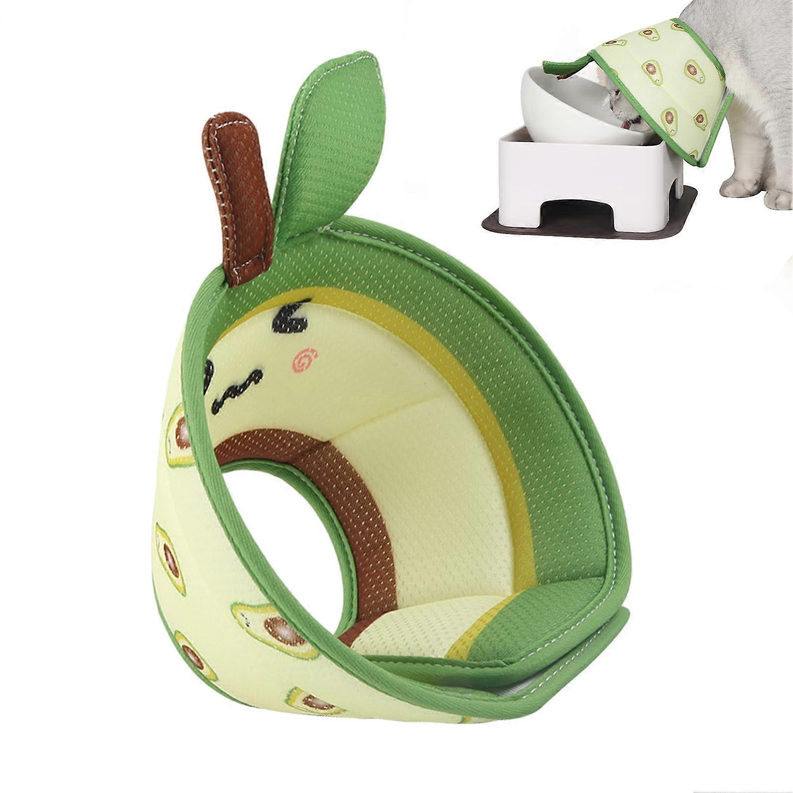 Cat Cone, Soft Cat Neck Cone with Cute Avocado Pattern, Prevents Biting