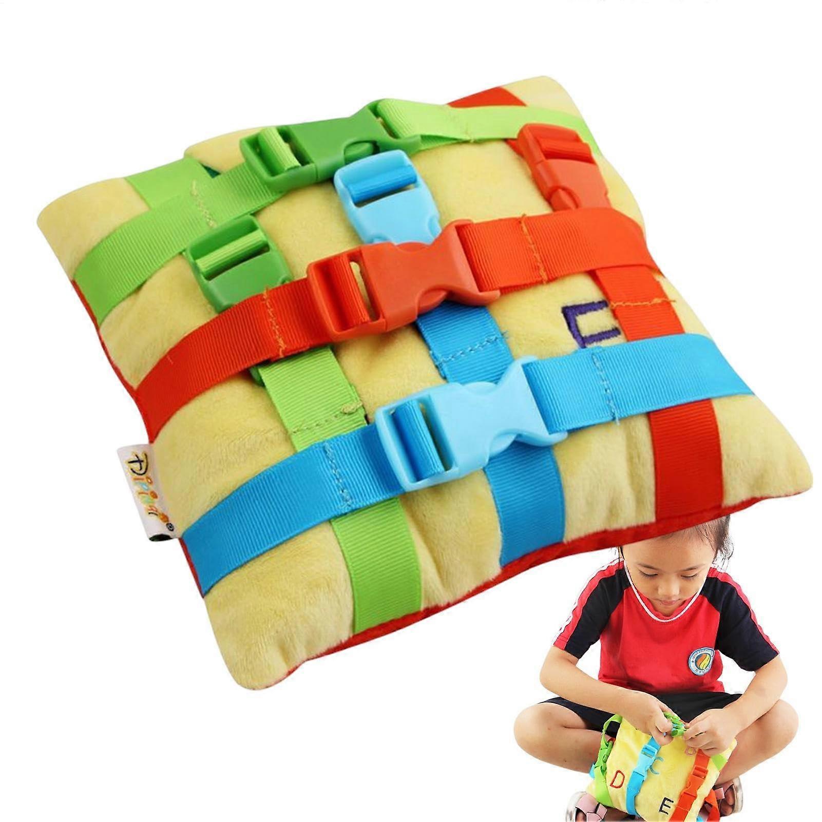 Buckle Cushion Toy For Early Learning Color Recognition Plush Doll For Children Fine Motor Skills Toy Party Favors