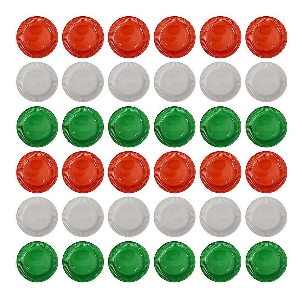 Festive Paper 60Pcs Round For Christmas Party Assorted Color -Safe