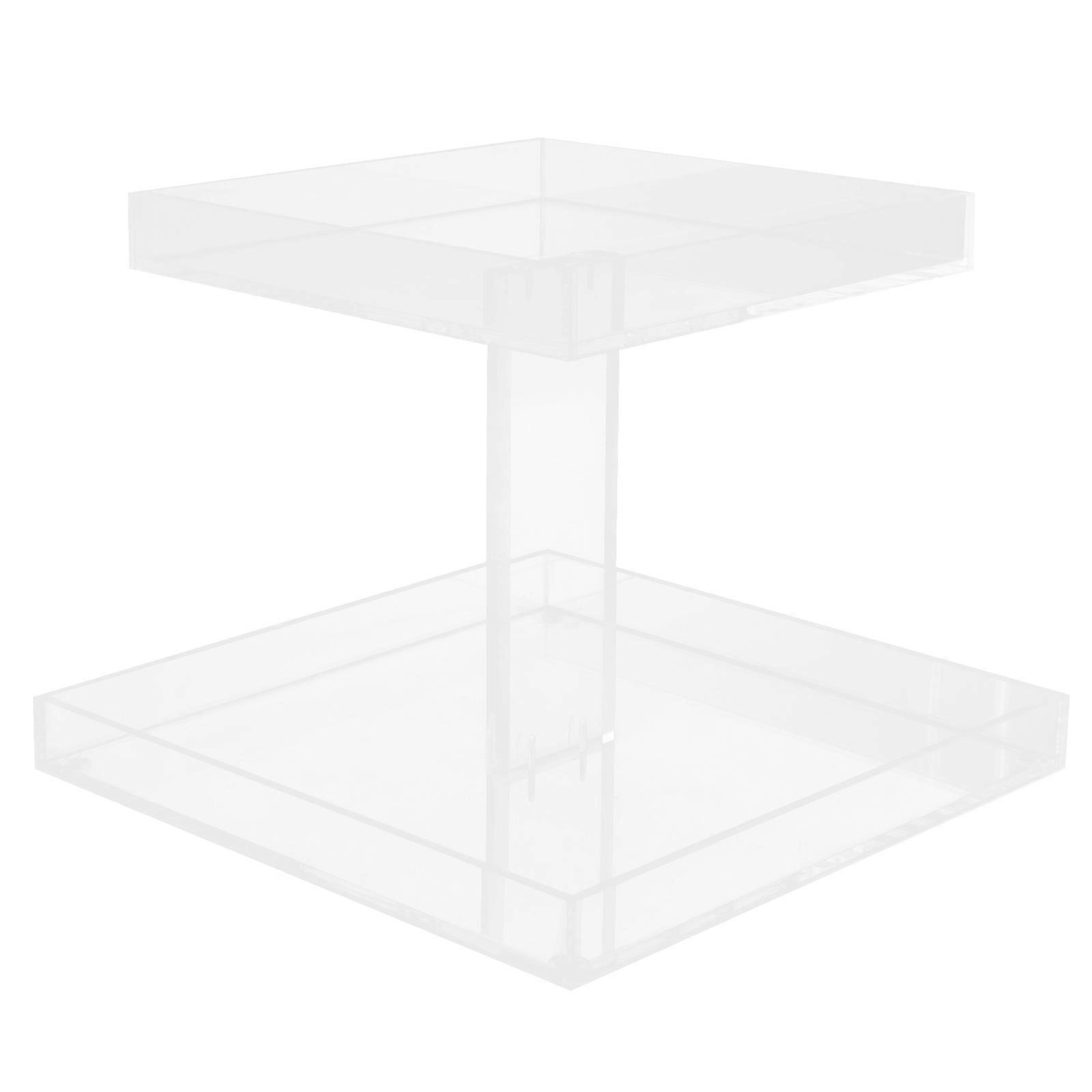 Acrylic Countertop Organizer for Headband 2-Tier Clear Storage Rack Easy to Clean and Move 7.8x4.7