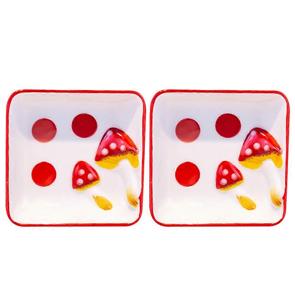 Seasoning Plate 2Pcs Small Condiment Bowls Assorted Color For Restaurant Owners Dining Table Decoration