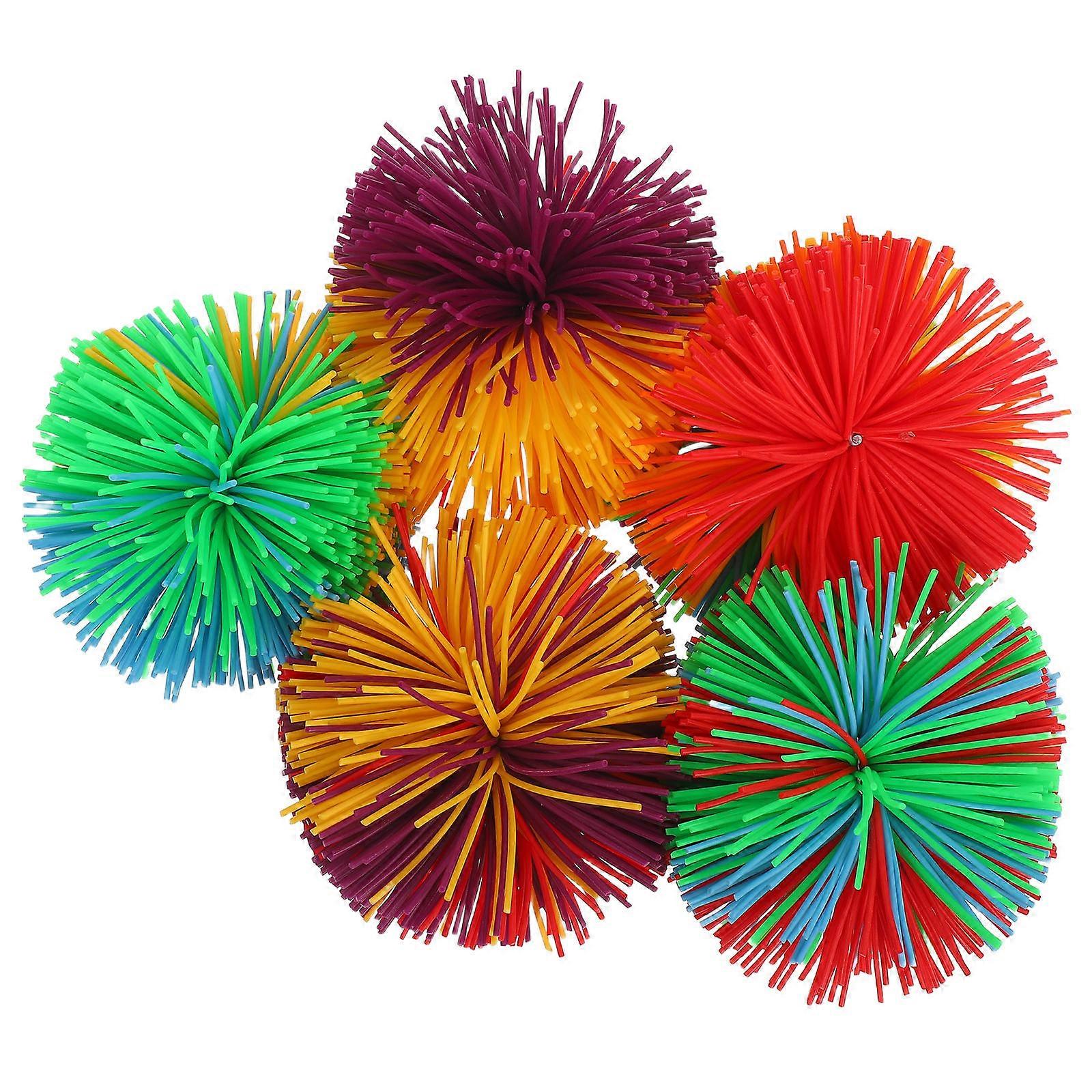 Cute Stress Toys 5Pcs For Fun Interactive Play Assorted Color 6Cm In Diameter Round Shape