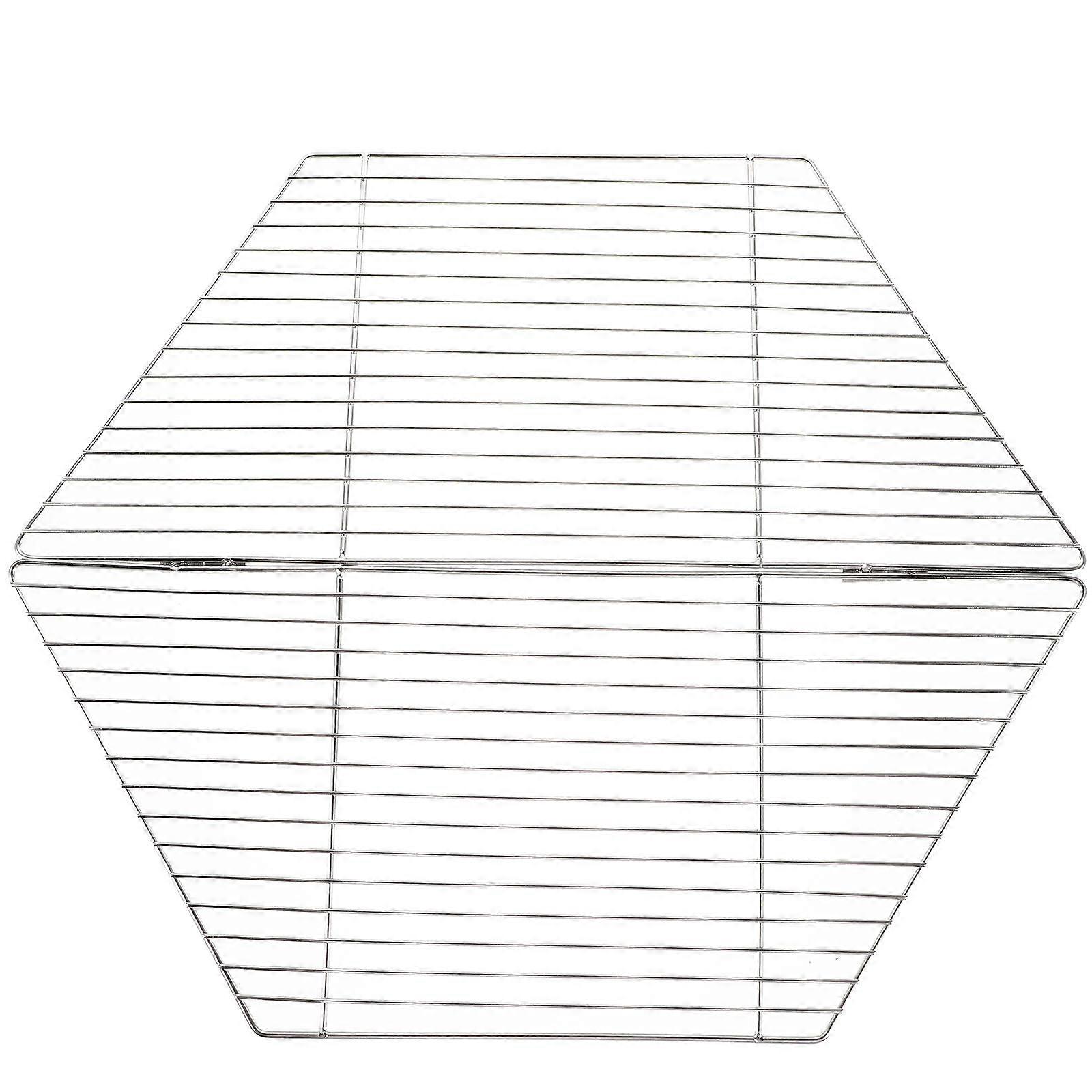 Stainless Steel BBQ Grill Grate, Multi Purpose Outdoor Cooking Mesh, Lightweight Portable Design for Grilling Vegetables, Fish & Kebabs
