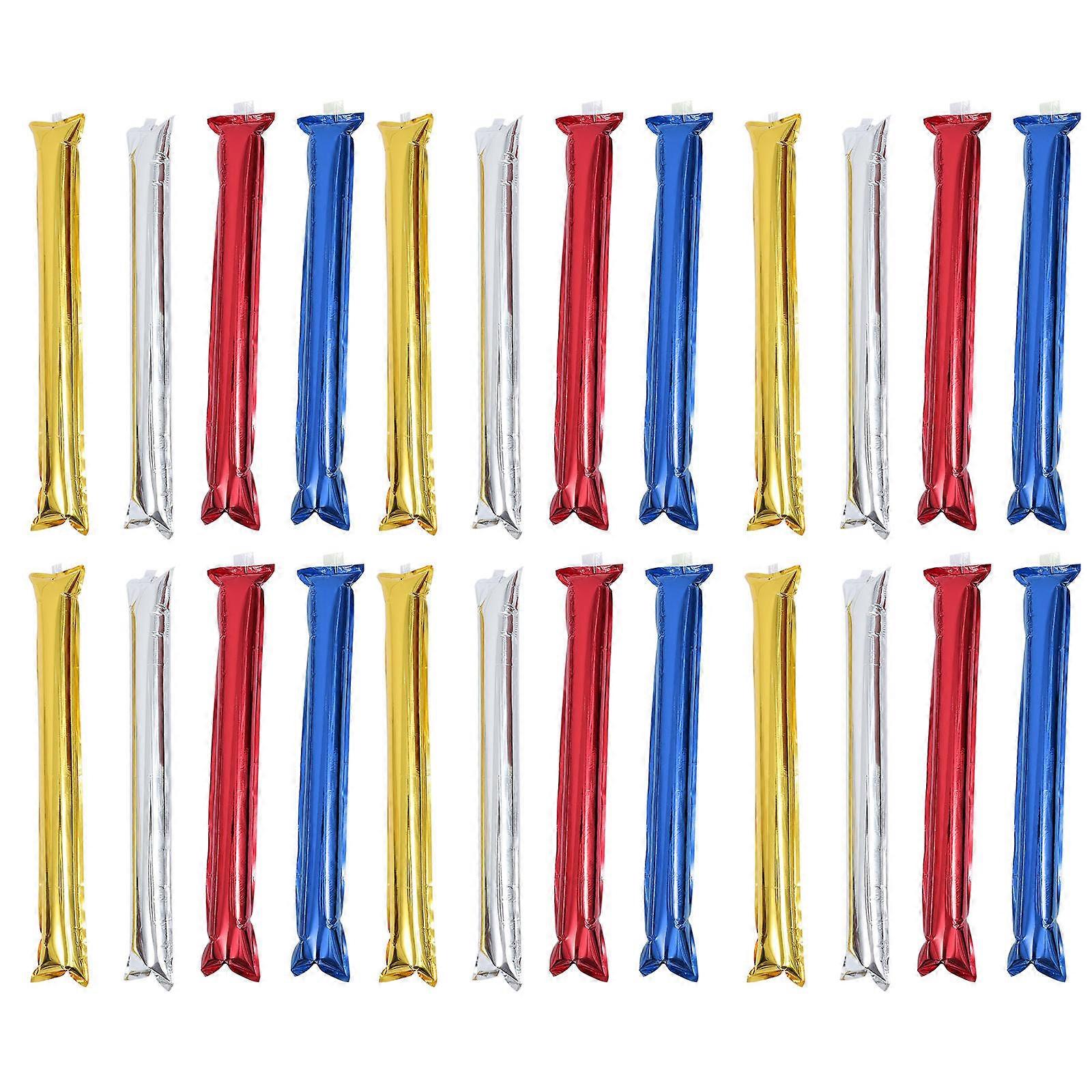 Party Cheering Sticks 24Pcs Inflatable Long Balloon Sticks Great For Concerts And Sporting Events Cheering Noise Maker Durable Design