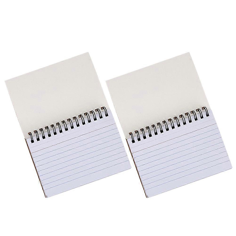 Portable Spiral Memo Pads for Office with Orange Paper Perfect for Writing Plans and Schedules 2 Books