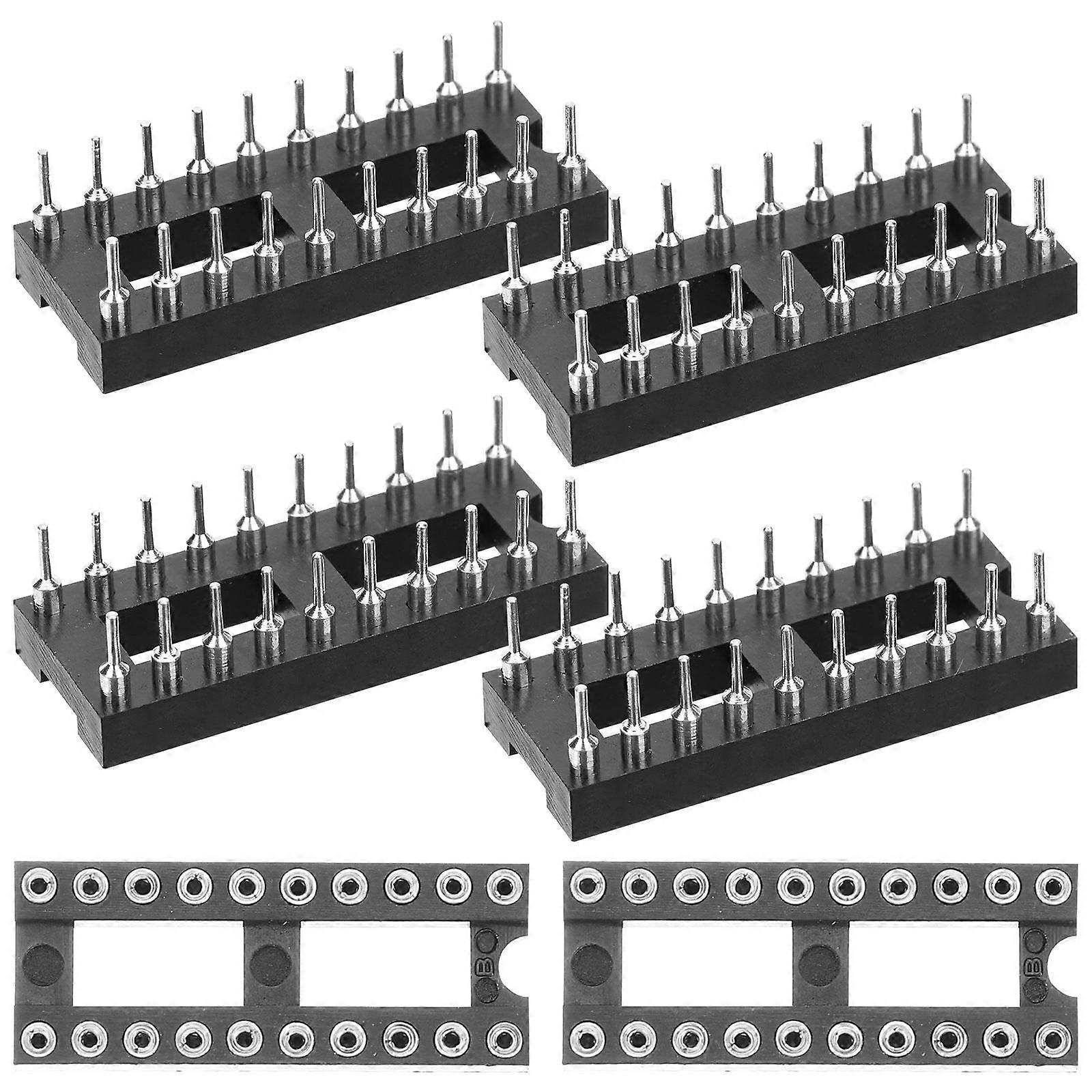 Dual Row IC Sockets 20Pin For Engineers And Hobbyists In Compact Size Designed For 6Pcs
