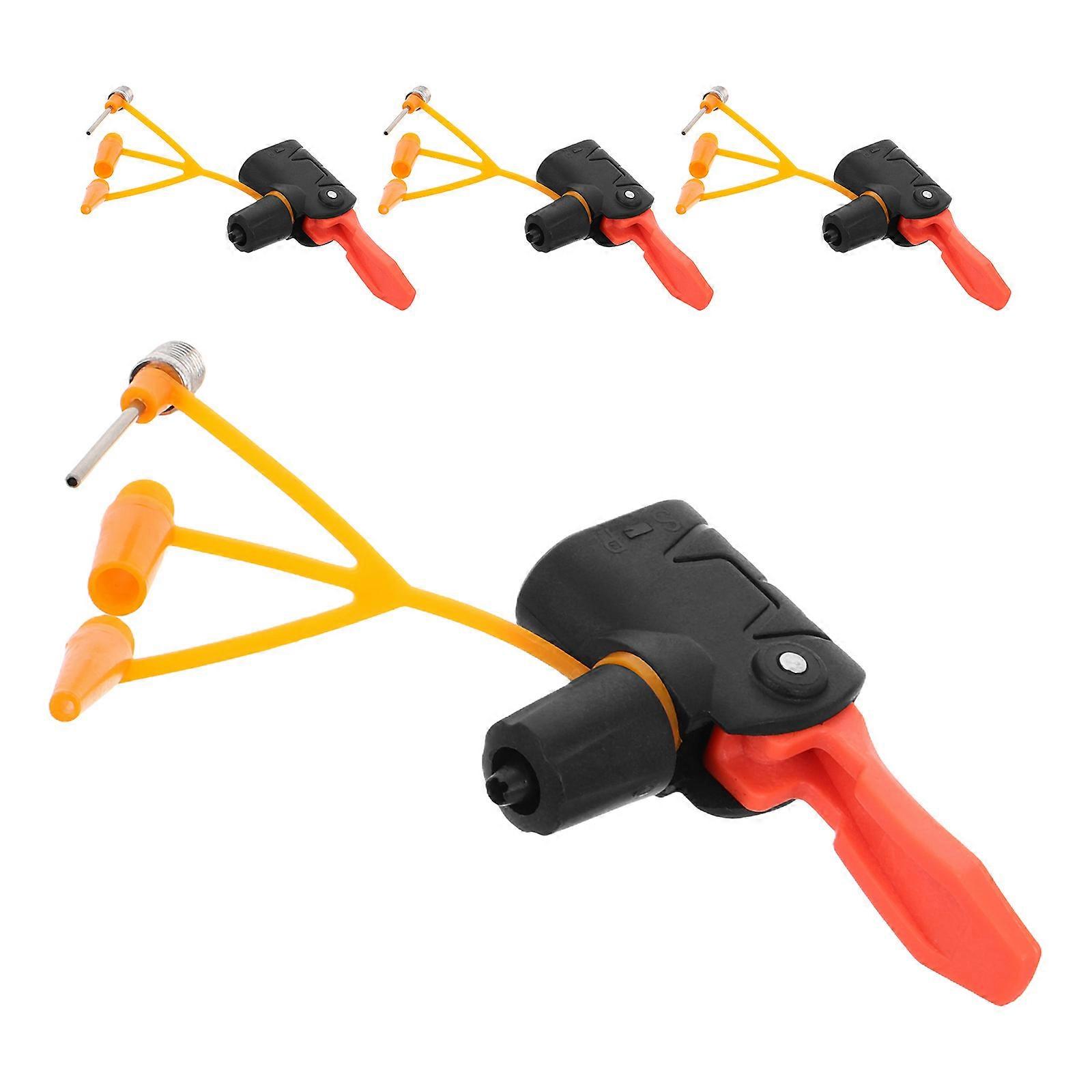 Universal Bike Tire Pump Nozzle Set of 4pcs Made of Durable PP Material for Daily Use Black Color