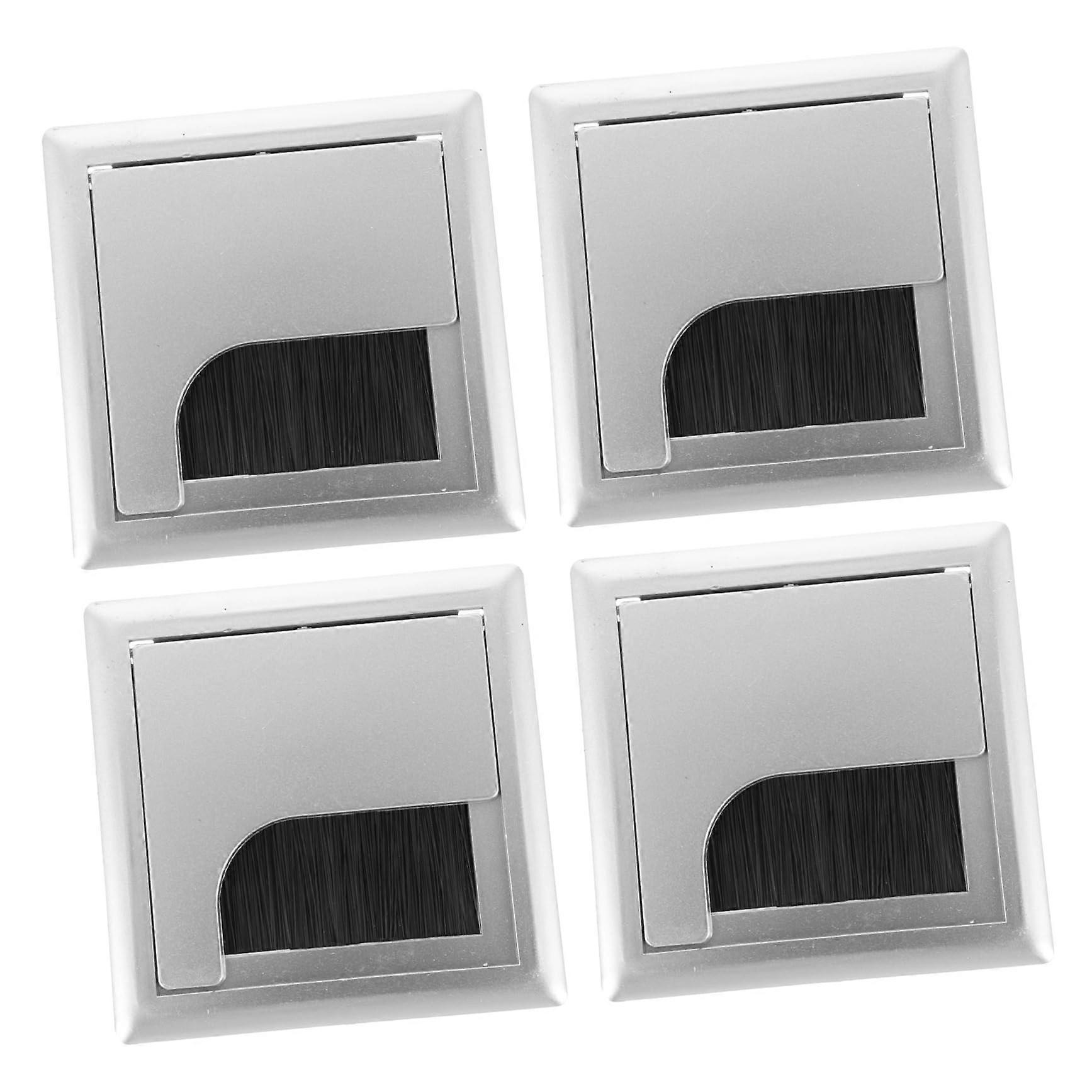 ABS plastic cable outlet with brush, versatile cable organizer and hole cover