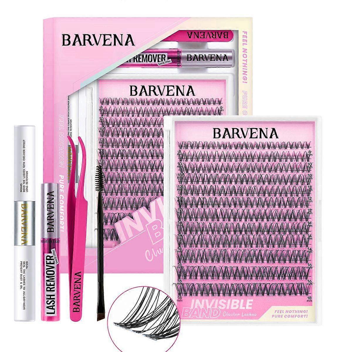 Lash Clusters Kit, Wispy Eyelash Clusters Lashes Natural DIY Lash Extension Kit, 8-18mm Cluster Eyelash Extensions Kit, Lash Bond and Seal Tweezer